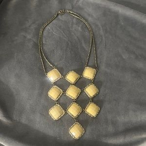 Gold and cream statement necklace